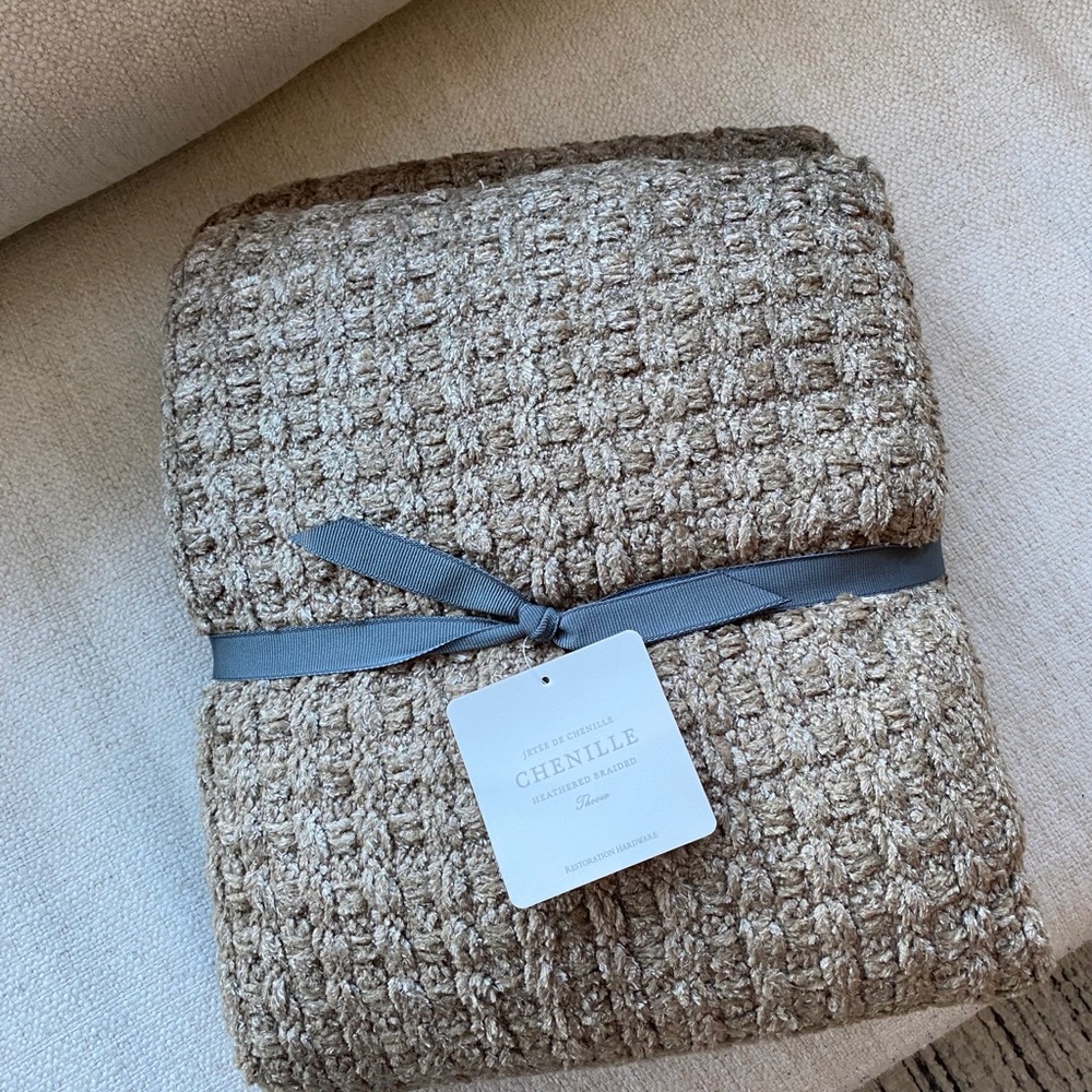 Restoration Hardware Chenille Braided Throw